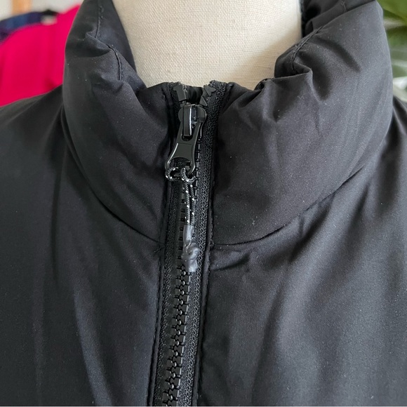 Zara Black Color Block Dual Texture Puffer Vest - Picture 5 of 10